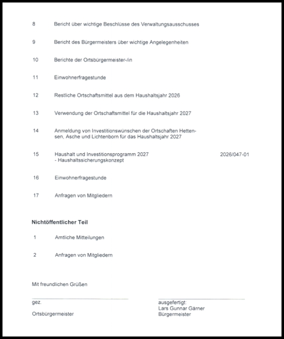 Ortsratssitzung 2026 2
